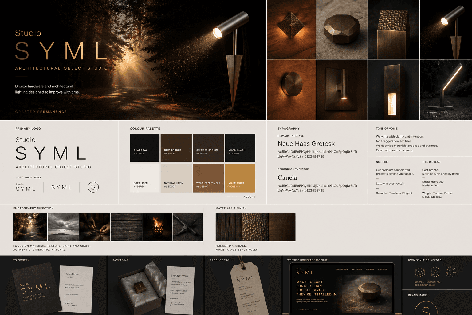 SYML architectural lighting and bronze objects