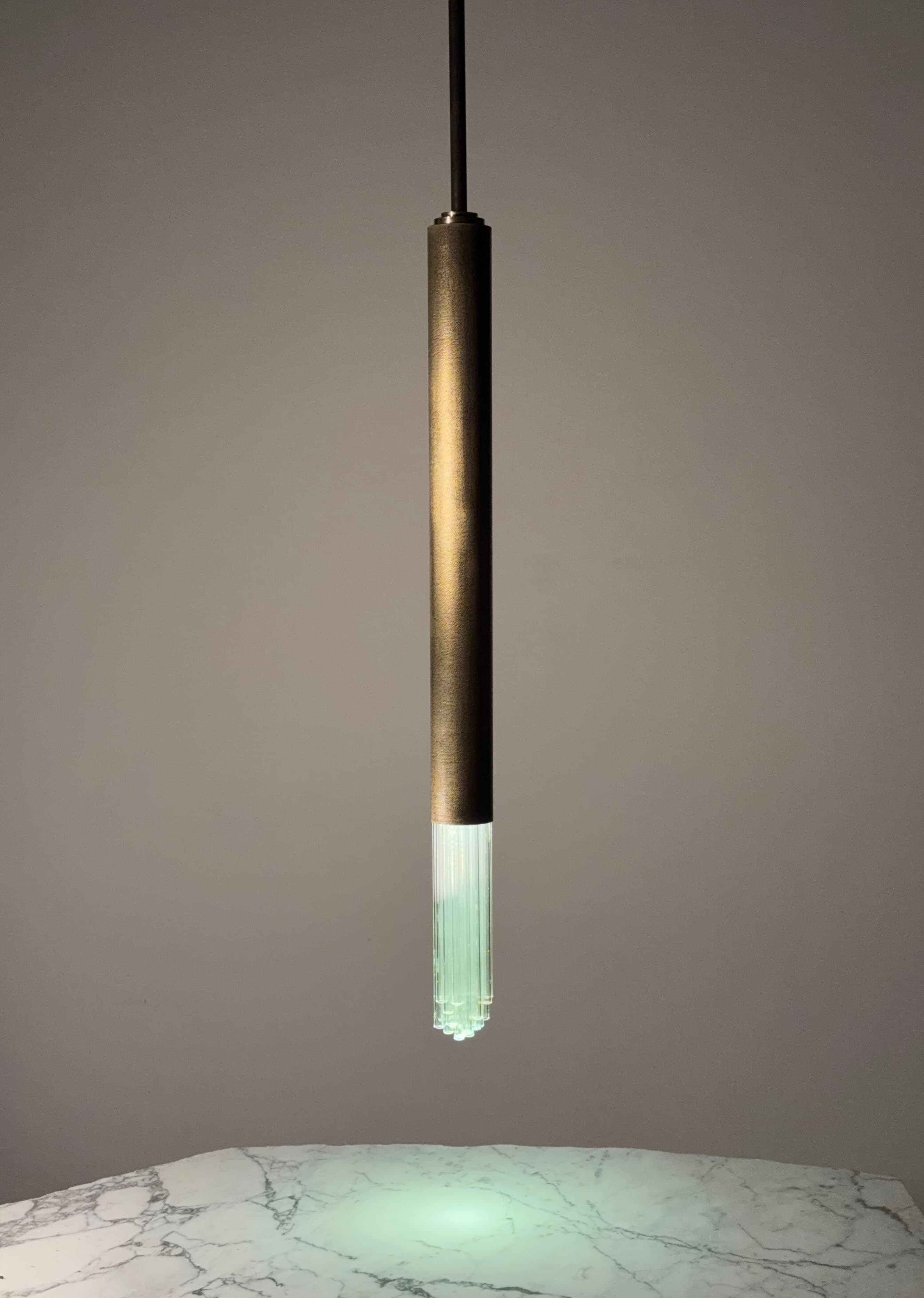 Full view of the SYML Glass Straw Pendant