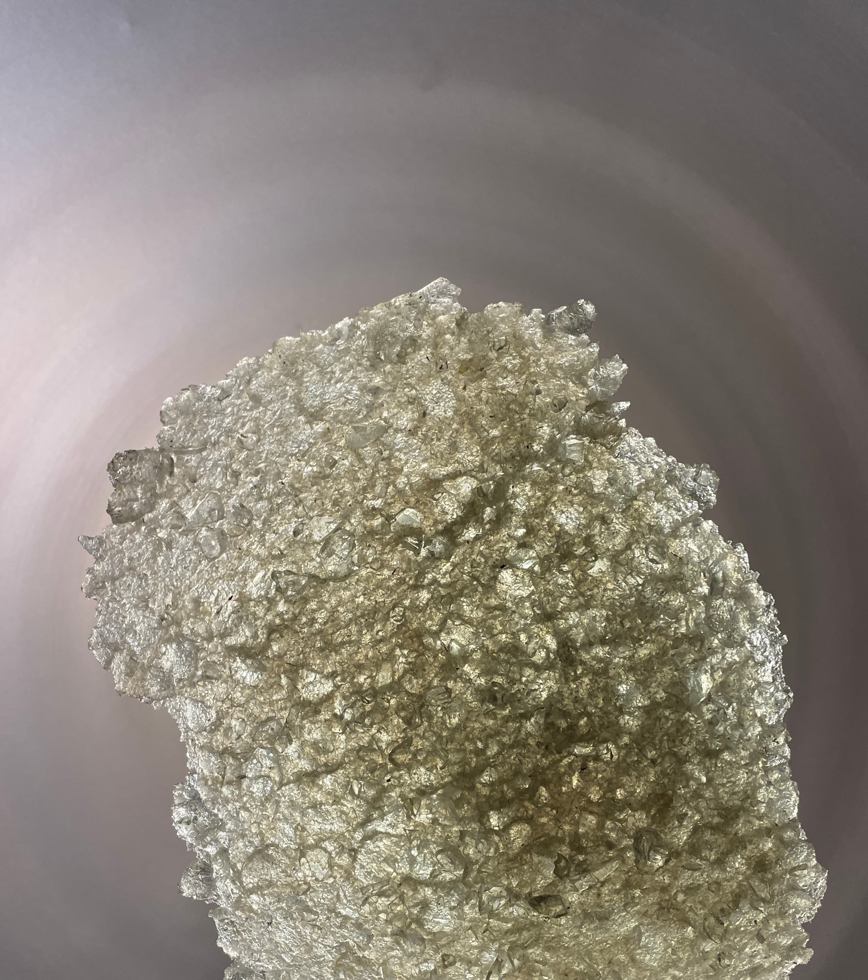 Crystalline translucent material sample