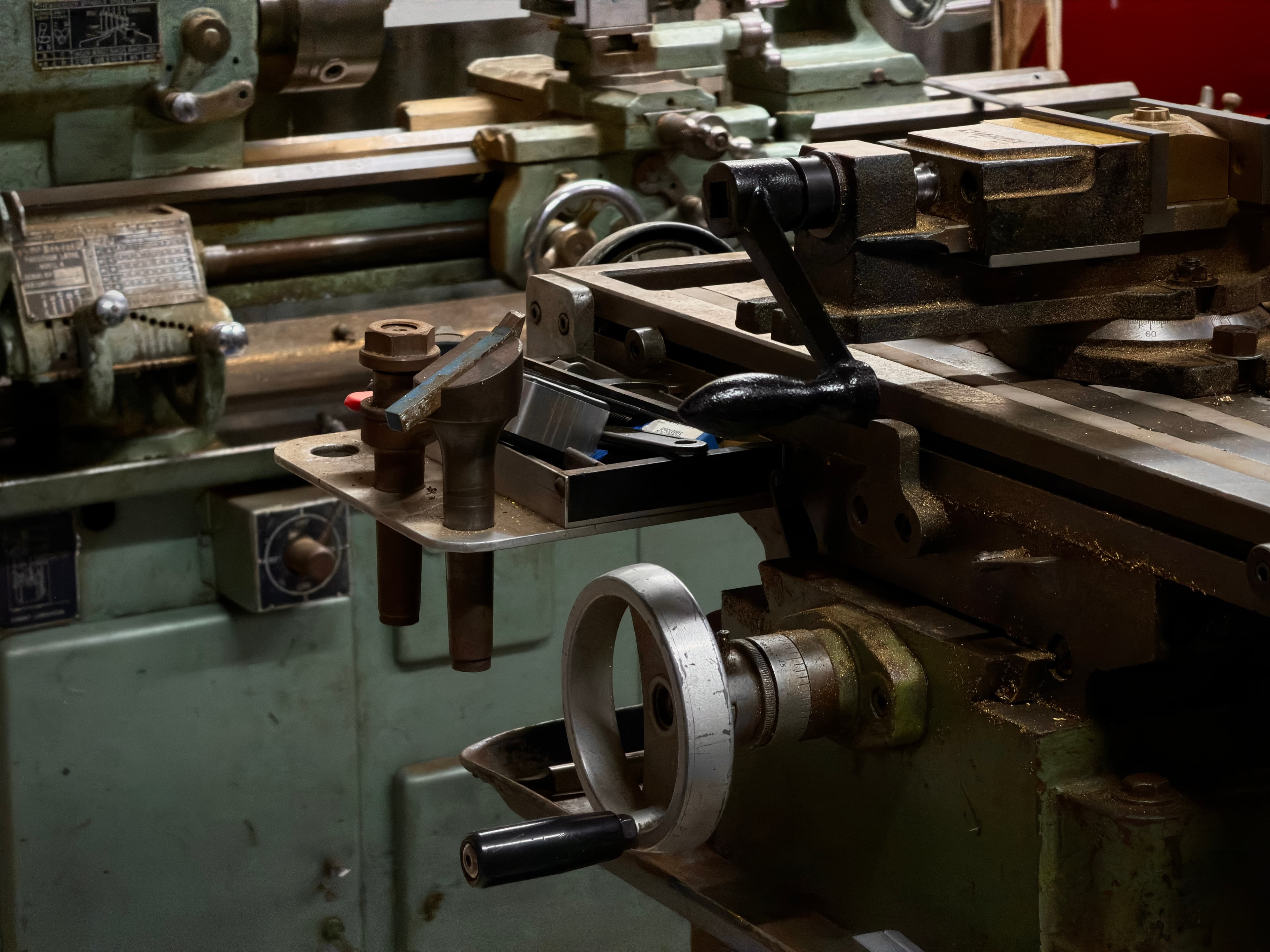 Green metalworking lathes and tools inside the SYML workshop